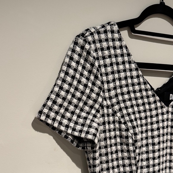 DKNY Black and White Checkered Midi Dress - Picture 5 of 7